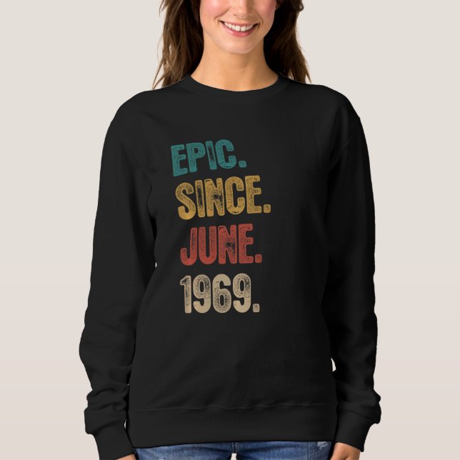 Sudadera Leyenda desde junio de 1969 53 años (Anverso)