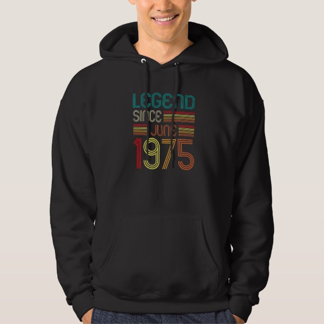 Sudadera Leyenda desde junio de 1975 47º cumpleaños 47 años (Anverso)