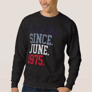 Sudadera Leyenda Desde Junio De 1975 Para Hombres Mujeres J