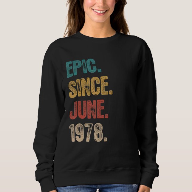 Sudadera Leyenda desde junio de 1978 44 años (Anverso)