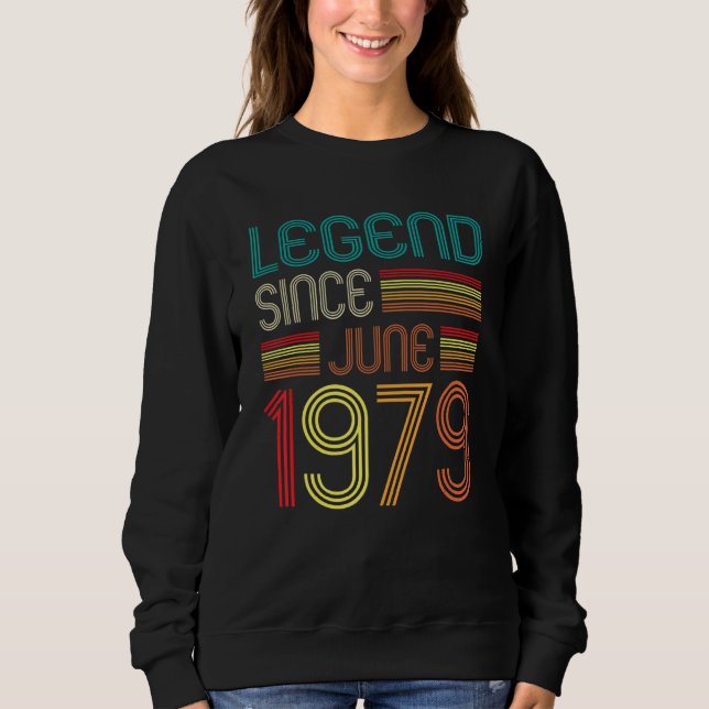 Sudadera Leyenda desde junio de 1979 43a cumpleaños 43 años (Anverso)