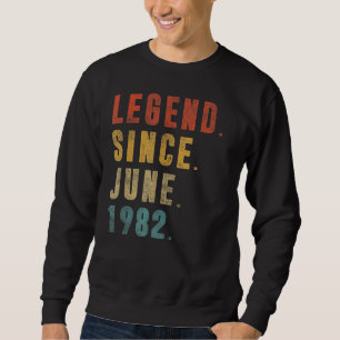 Sudadera Leyenda desde junio de 1982 40º cumpleaños 40 años