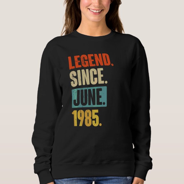 Sudadera Leyenda desde junio de 1985 37 años (Anverso)