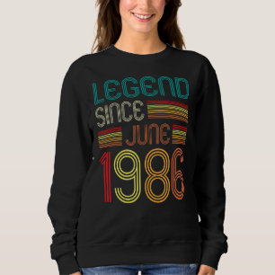Sudadera Leyenda desde junio de 1986 36º cumpleaños 36 años