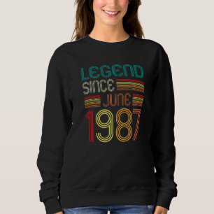 Sudadera Leyenda desde junio de 1987 35º cumpleaños 35 años