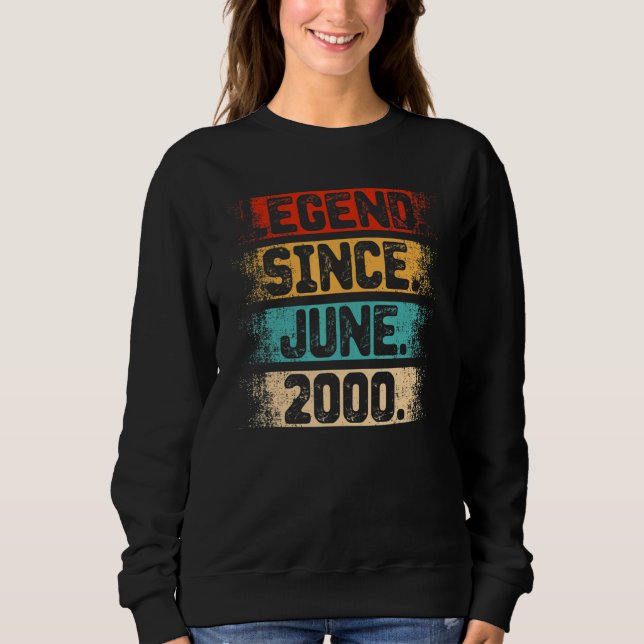 Sudadera Leyenda desde junio de 2000 22º cumpleaños 22 años (Anverso)