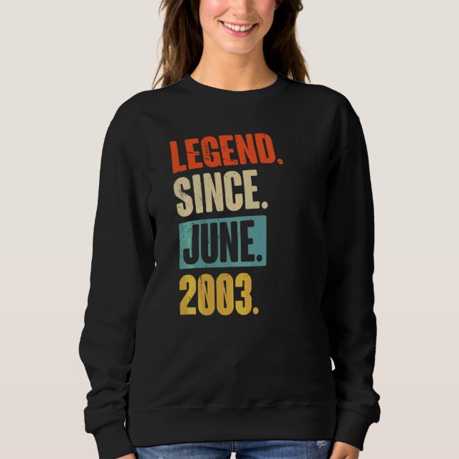 Sudadera Leyenda desde junio de 2003 19 años (Anverso)