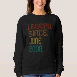 Sudadera Leyenda desde junio de 2008 14º cumpleaños 14 años