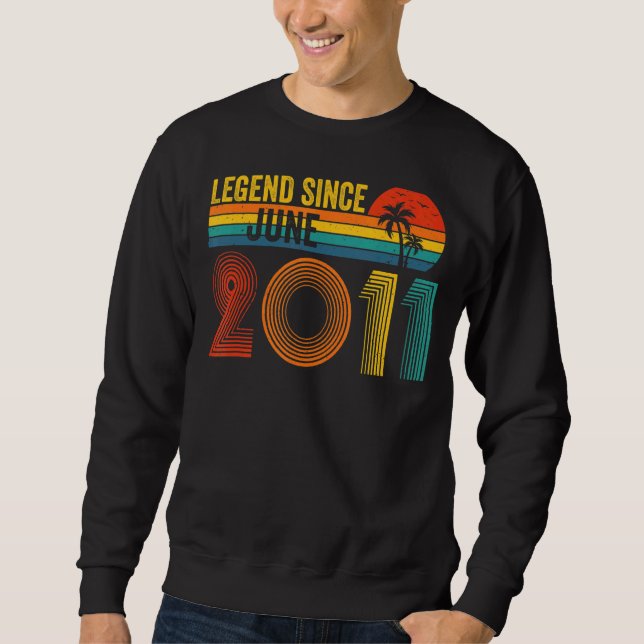 Sudadera Leyenda desde junio de 2011 11º cumpleaños 11 años (Anverso)