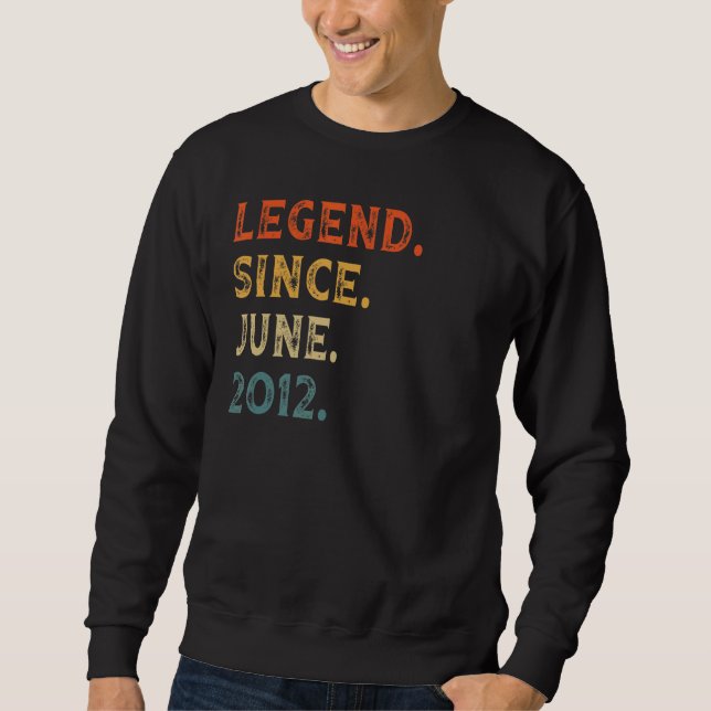 Sudadera Leyenda desde junio de 2012 10 años (Anverso)