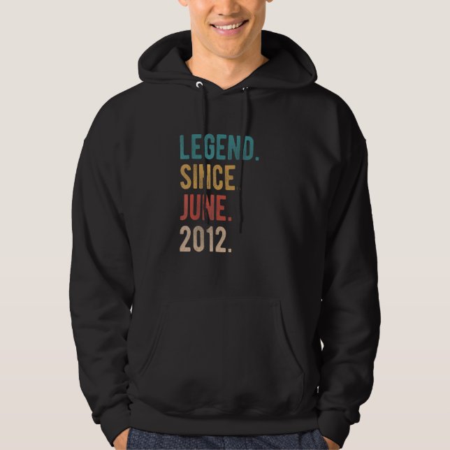 Sudadera Leyenda desde junio de 2012 Cumpleaños 10 años (Anverso)
