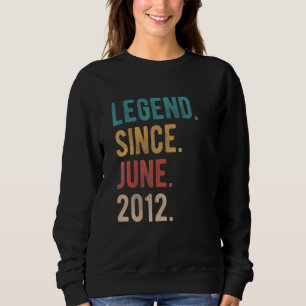 Sudadera Leyenda desde junio de 2012 Cumpleaños 10 años