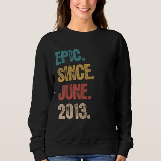 Sudadera Leyenda desde junio de 2013 9 años Noveno cumpleañ (Anverso)