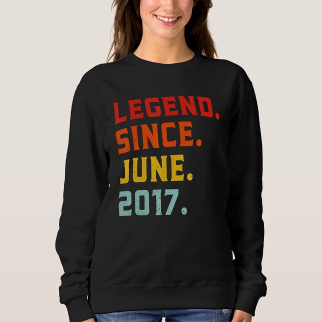 Sudadera Leyenda desde junio de 2017 5ª cosecha de cumpleañ (Anverso)