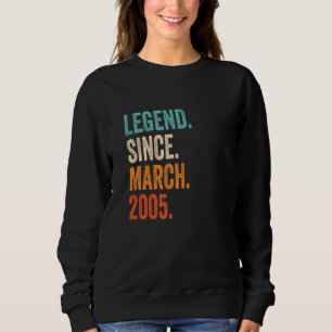 Sudadera Leyenda desde marzo de 2005 18º cumpleaños