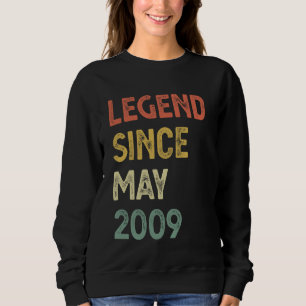 Sudadera Leyenda Desde Mayo 2009 Cumpleaños 16 Niños Niñas