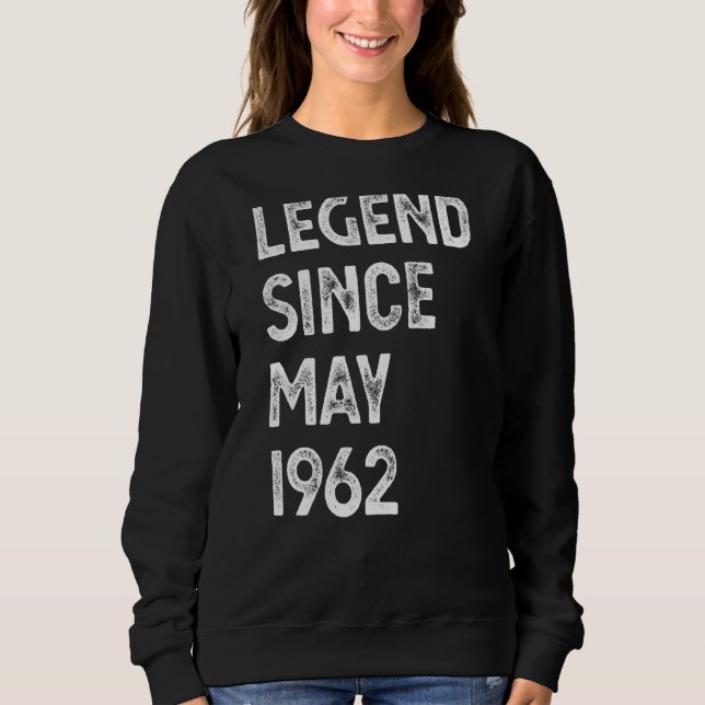 Sudadera Leyenda desde mayo de 1962 60º cumpleaños de mujer (Anverso)