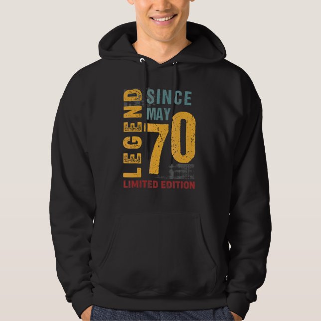 Sudadera Leyenda desde mayo de 1970 por 52 años de edad 52º (Anverso)
