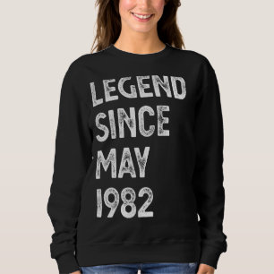 Sudadera Leyenda desde mayo de 1982 40º cumpleaños mujeres