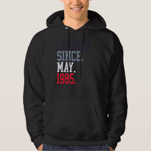 Sudadera Leyenda Desde Mayo De 1985 Para Las Mujeres Mayo D