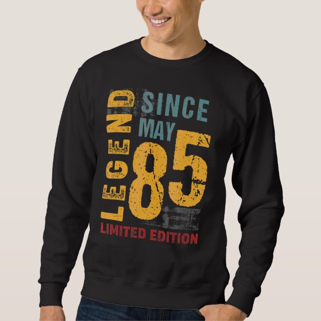 Sudadera Leyenda Desde Mayo De 1985 Por 37 Años (Anverso)
