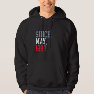 Sudadera Leyenda Desde Mayo De 1997 Para Las Mujeres Mayo D