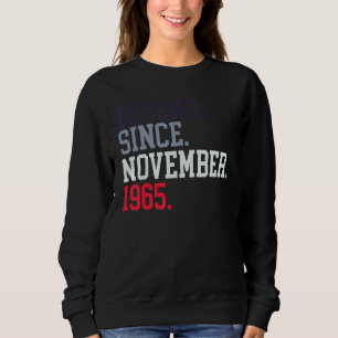 Sudadera Leyenda Desde Noviembre De 1965 Para Hombres Mujer