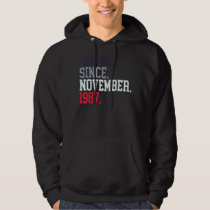 Sudadera Leyenda Desde Noviembre De 1987 Para Hombres Mujer