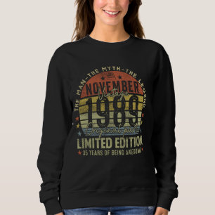 Sudadera Leyenda desde noviembre de 1989 Retro 35 cumpleaño