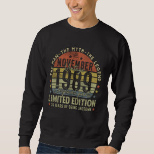 Sudadera Leyenda desde noviembre de 1989 Retro 35 cumpleaño