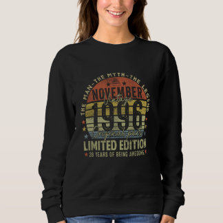 Sudadera Leyenda desde noviembre de 1996 Retro 28th Birthda