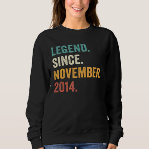 Sudadera Leyenda desde noviembre de 2014 8º cumpleaños  8 a