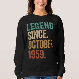 Sudadera Leyenda desde octubre de 1959 63 años de edad 63 a