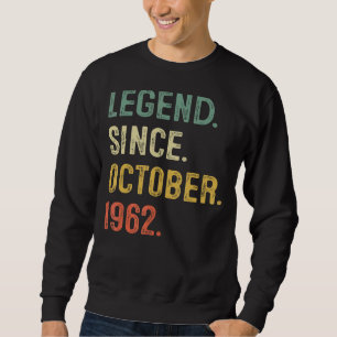 Sudadera Leyenda desde octubre de 1962 60th Bday 60 Years O