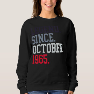 Sudadera Leyenda Desde Octubre De 1965 Para Hombres Mujeres