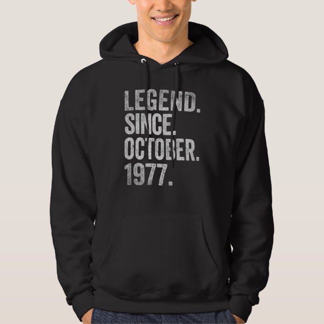 Sudadera Leyenda desde octubre de 1977 45 años de edad 45º  (Anverso)