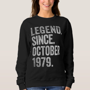 Sudadera Leyenda desde octubre de 1979 43 años de edad 43 a