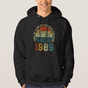 Sudadera Leyenda desde octubre de 1989 33 años de edad 33 a