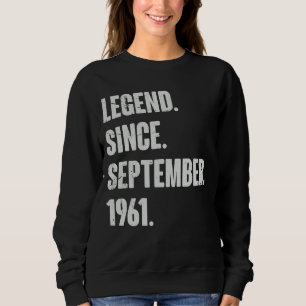 Sudadera Leyenda desde septiembre de 1961 61 años 61 años B