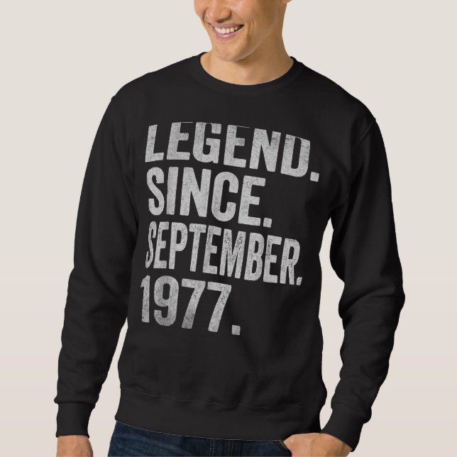 Sudadera Leyenda desde septiembre de 1977 45 años de edad 4 (Anverso)