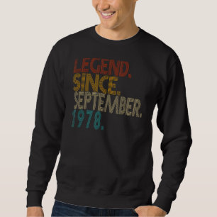 Sudadera Leyenda desde septiembre de 1978 44 años de edad 4