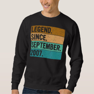 Sudadera Leyenda desde septiembre de 2007 15º cumpleaños 15