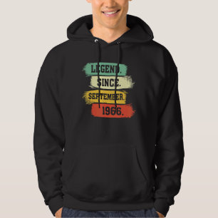 Sudadera Leyenda desde setiembre de 1966, feliz cumpleaños 