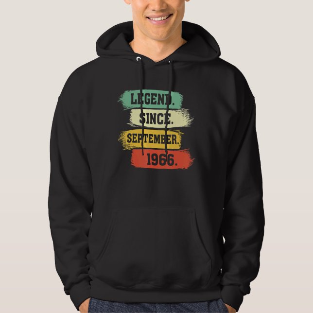 Sudadera Leyenda desde setiembre de 1966, feliz cumpleaños  (Anverso)