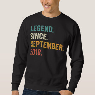 Sudadera Leyenda desde setiembre de 2018 4º cumpleaños 4 añ