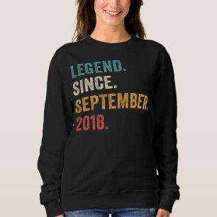 Sudadera Leyenda desde setiembre de 2018 4º cumpleaños 4 añ