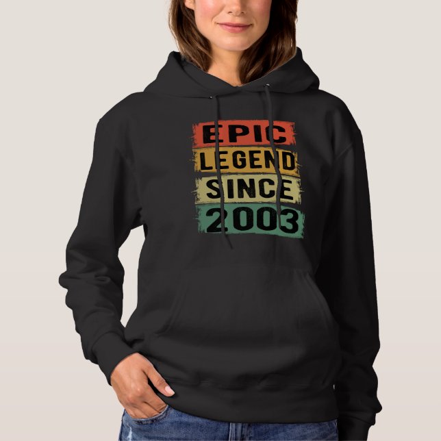 Sudadera Leyenda Épica Desde 2003 Regalo de Cumpleaños Vint (Anverso)