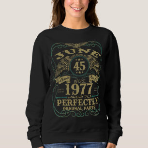 Sudadera Leyenda Junio 1977 Vintage 45th Birthday