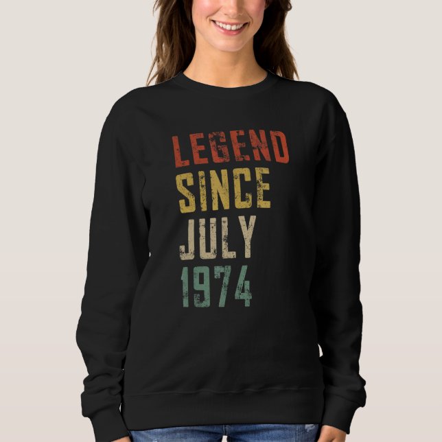 Sudadera Leyenda masculina de 48 años desde julio de 1974 4 (Anverso)