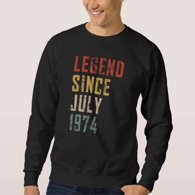 Sudadera Leyenda masculina de 48 años desde julio de 1974 4 (Anverso)